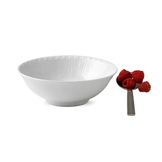 White Fluted Half Lace skål, 35 cl Royal Copenhagen