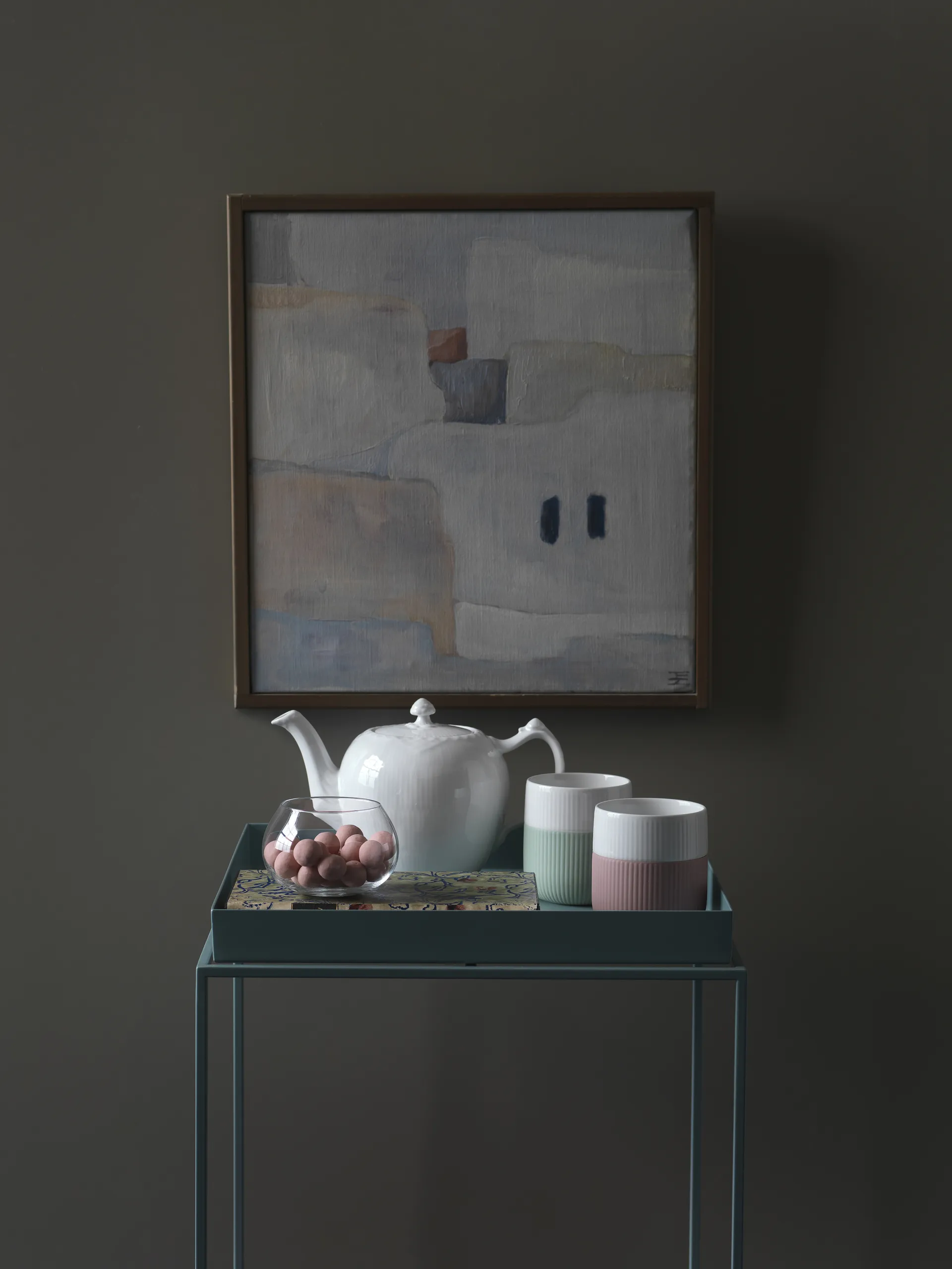 White Fluted Half Lace tekanna, 1 liter Royal Copenhagen