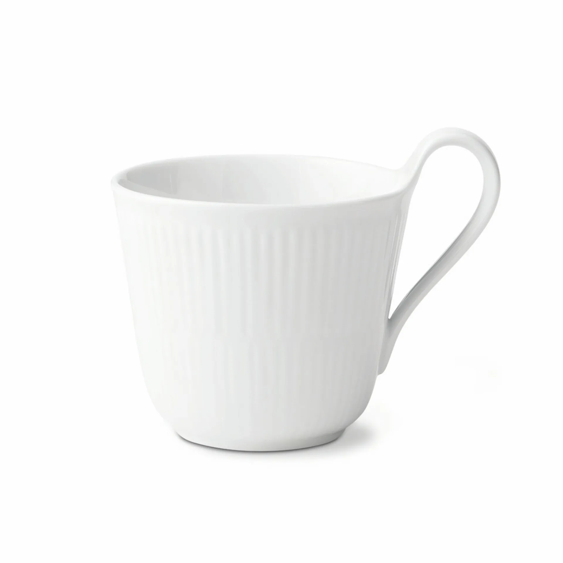 White Fluted kopp med högt handtag, 33 cl Royal Copenhagen