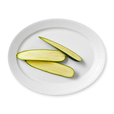 White Fluted ovalt fat, 33 cm Royal Copenhagen