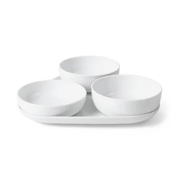 White Fluted serveringsset 4 delar - Vit - Royal Copenhagen