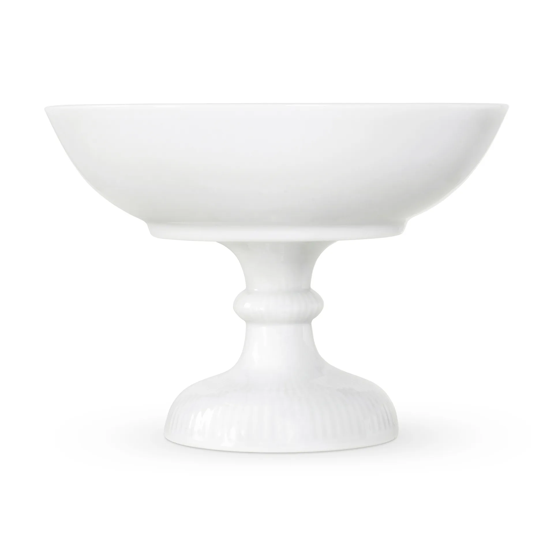 White Fluted skål på fot, Ø21 cm Royal Copenhagen