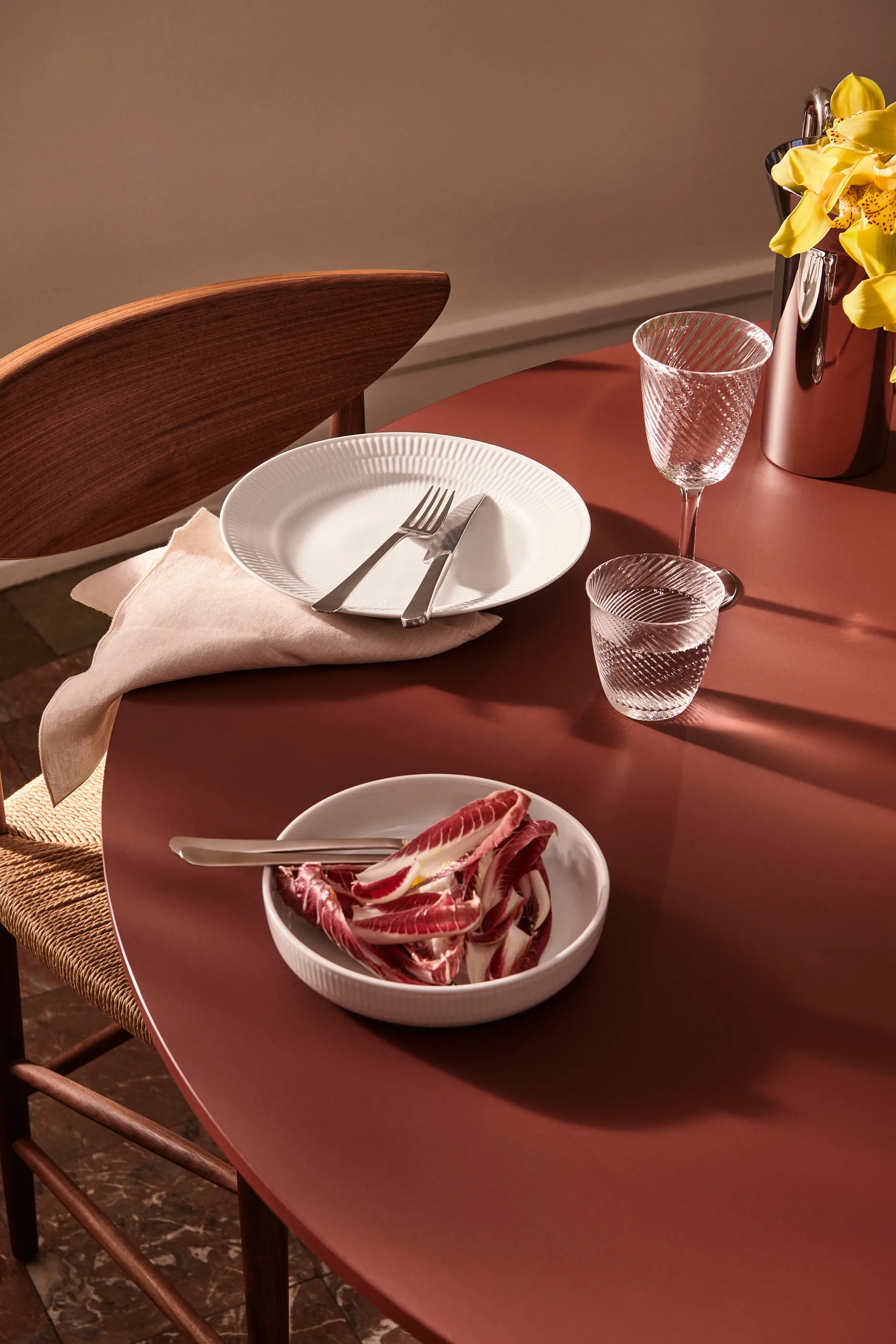 White Fluted tallrik Ø25 cm, White Royal Copenhagen