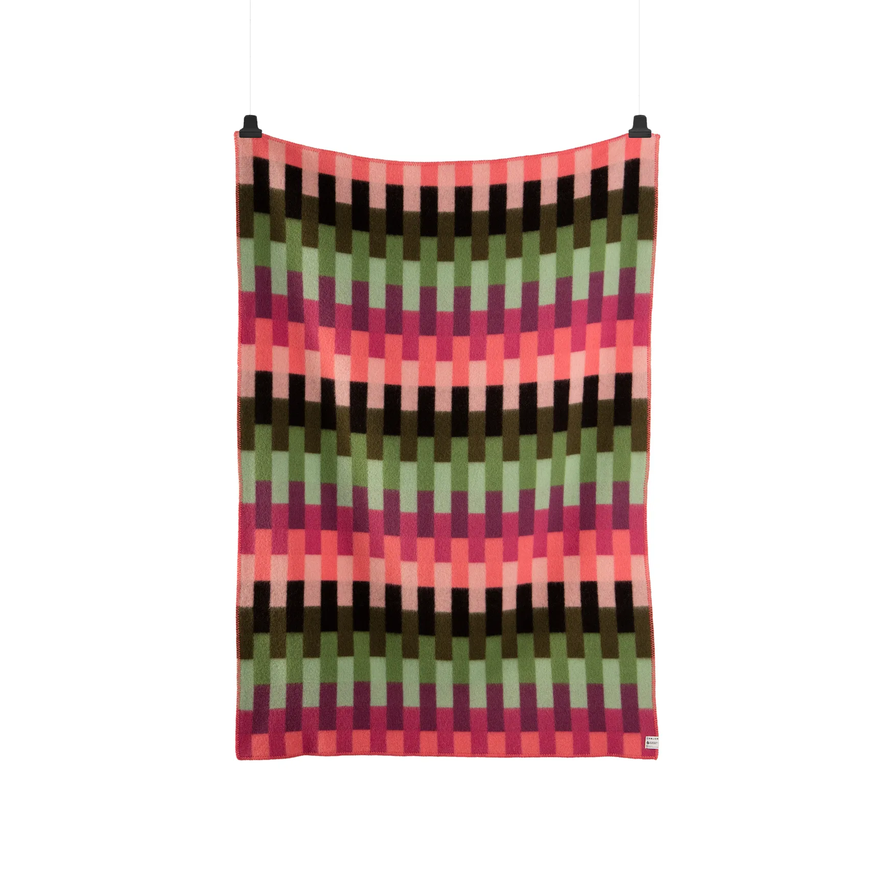 Åsmund bold filt 135x200 cm, Pink-green Røros Tweed
