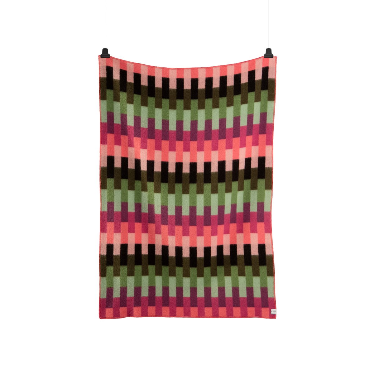 Roros Tweed Åsmund bold filt 135x200 cm Pink-green | Skandinavisk Design | Ullplädar & Ullfiltar | Grön
