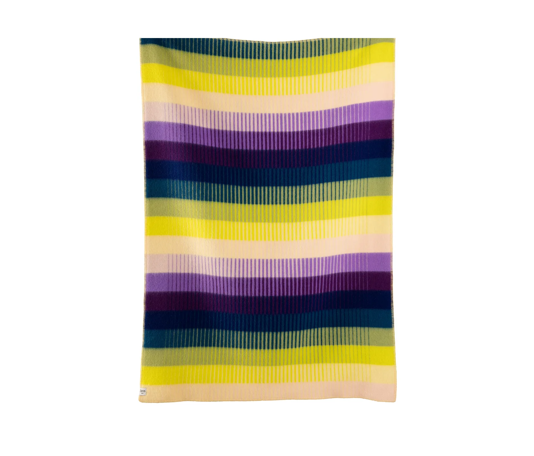 Åsmund gradient filt 135x200 cm, Yellow-blue Røros Tweed