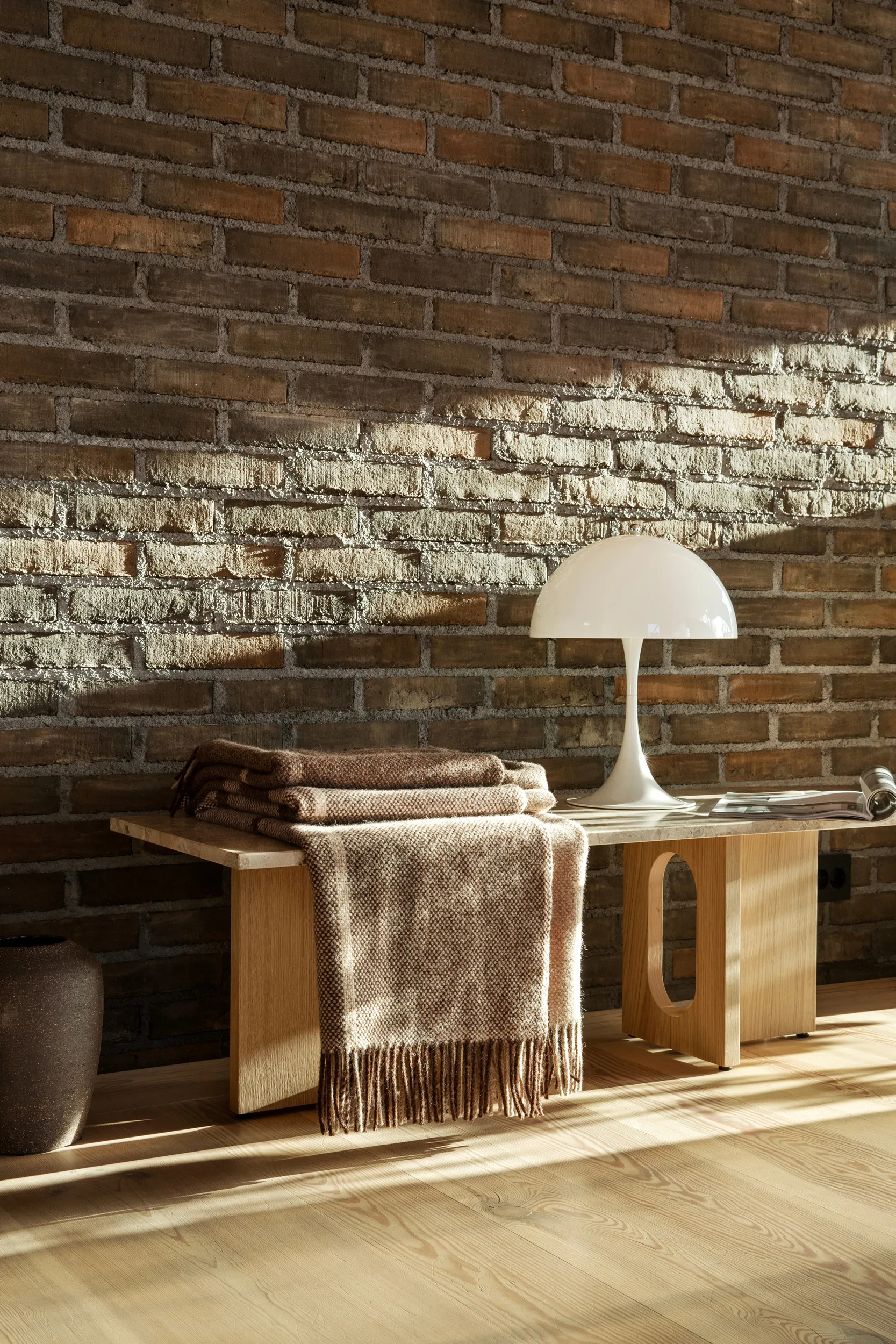 Filos pläd 145x220 cm, Brown Røros Tweed