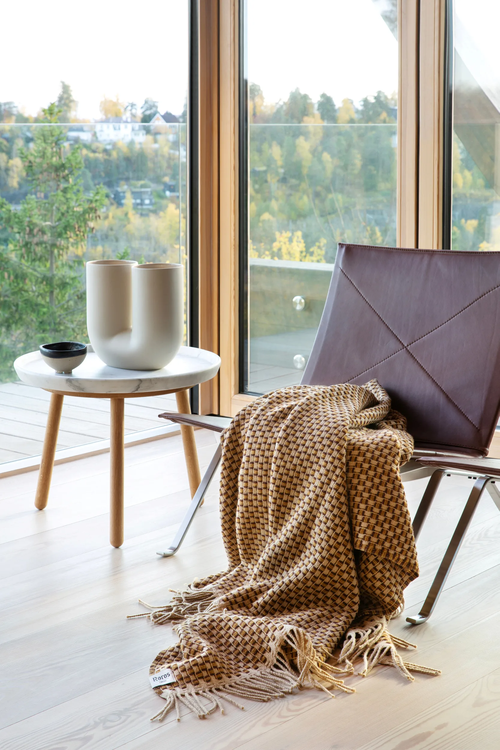 Isak pläd 150x210 cm, Chestnut Røros Tweed