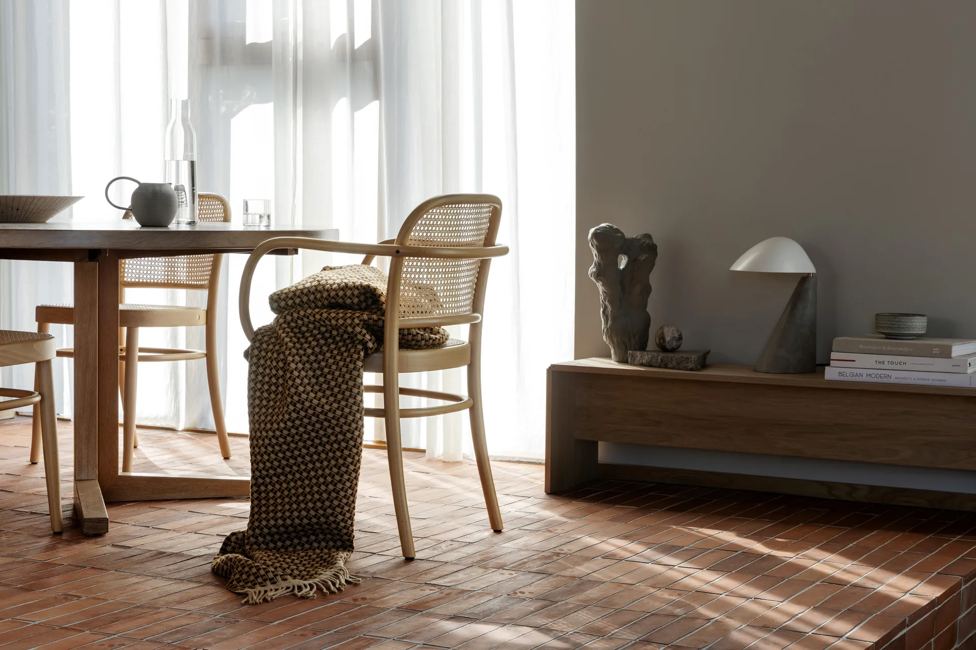 Isak pläd 150x210 cm, Chestnut Røros Tweed