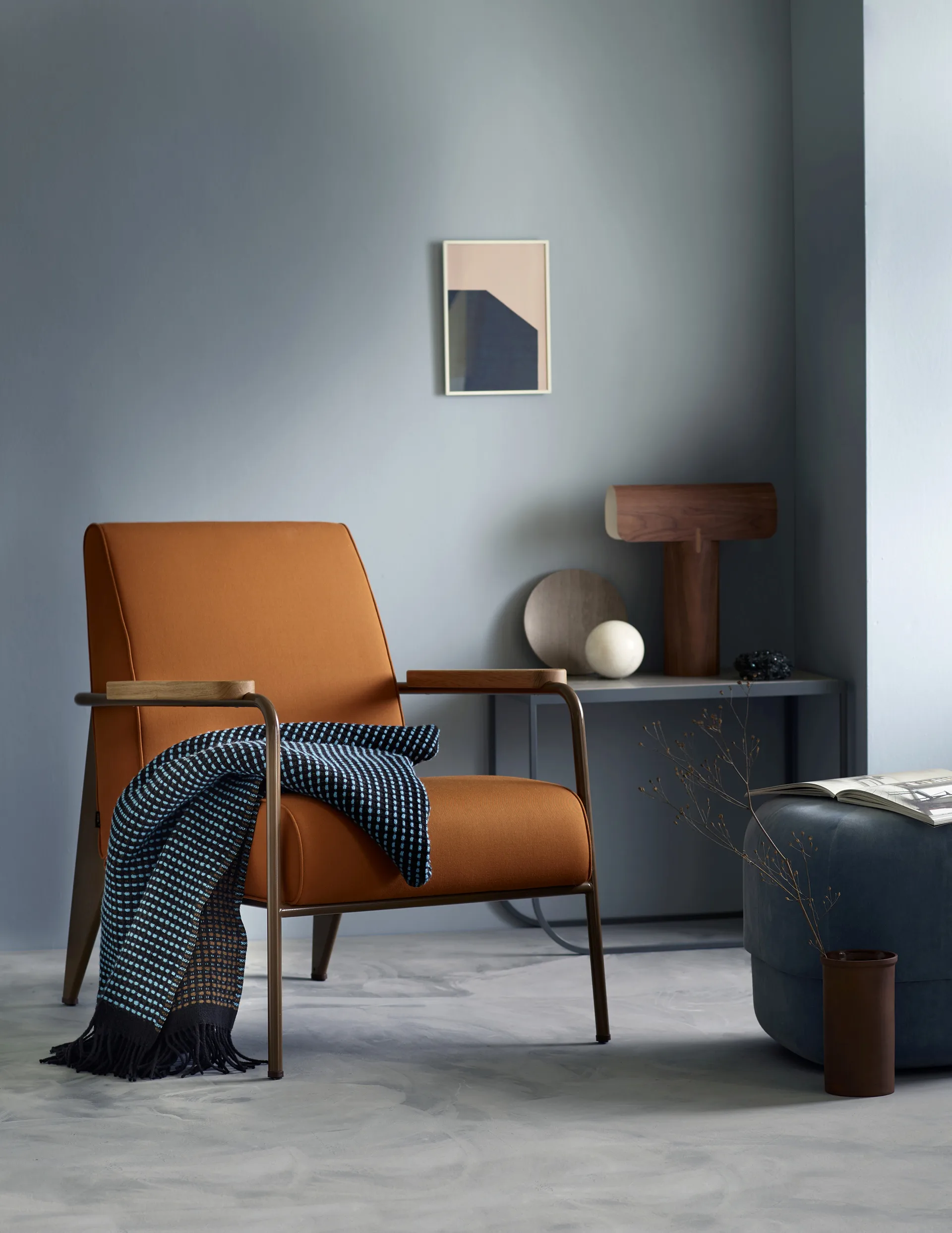 Lofoten pläd 150x210 cm, Blue-mule Røros Tweed