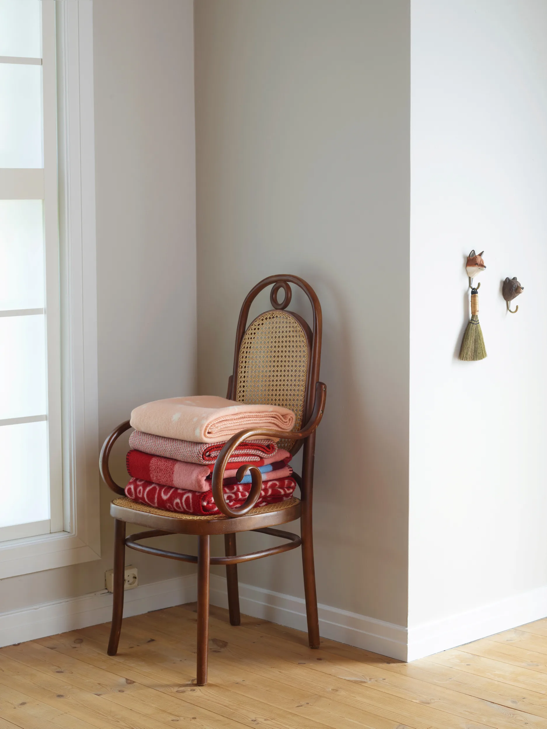 Mikkel filt 135x200 cm, Red Røros Tweed