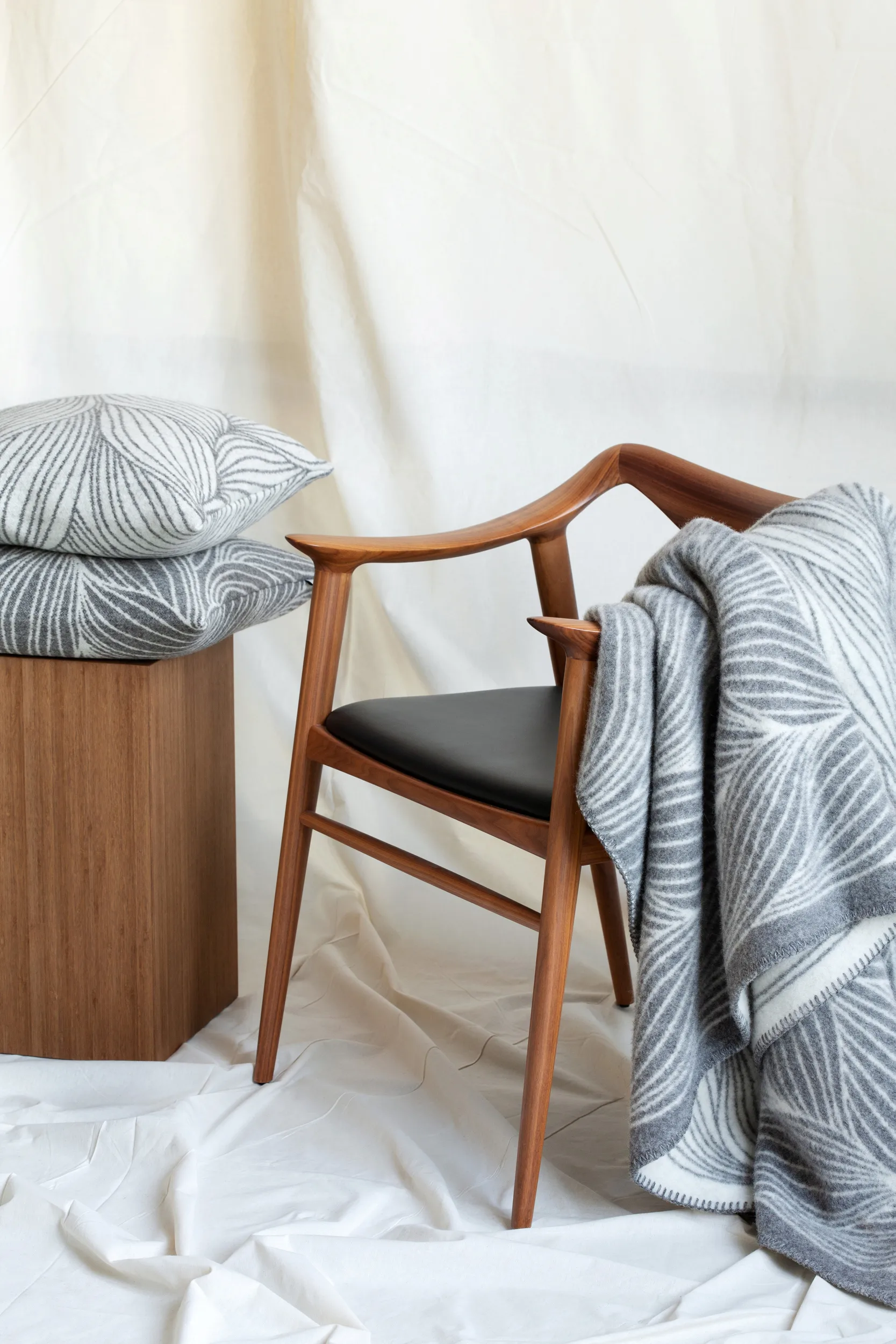 Naturpledd filt 135x200 cm, Flette Røros Tweed