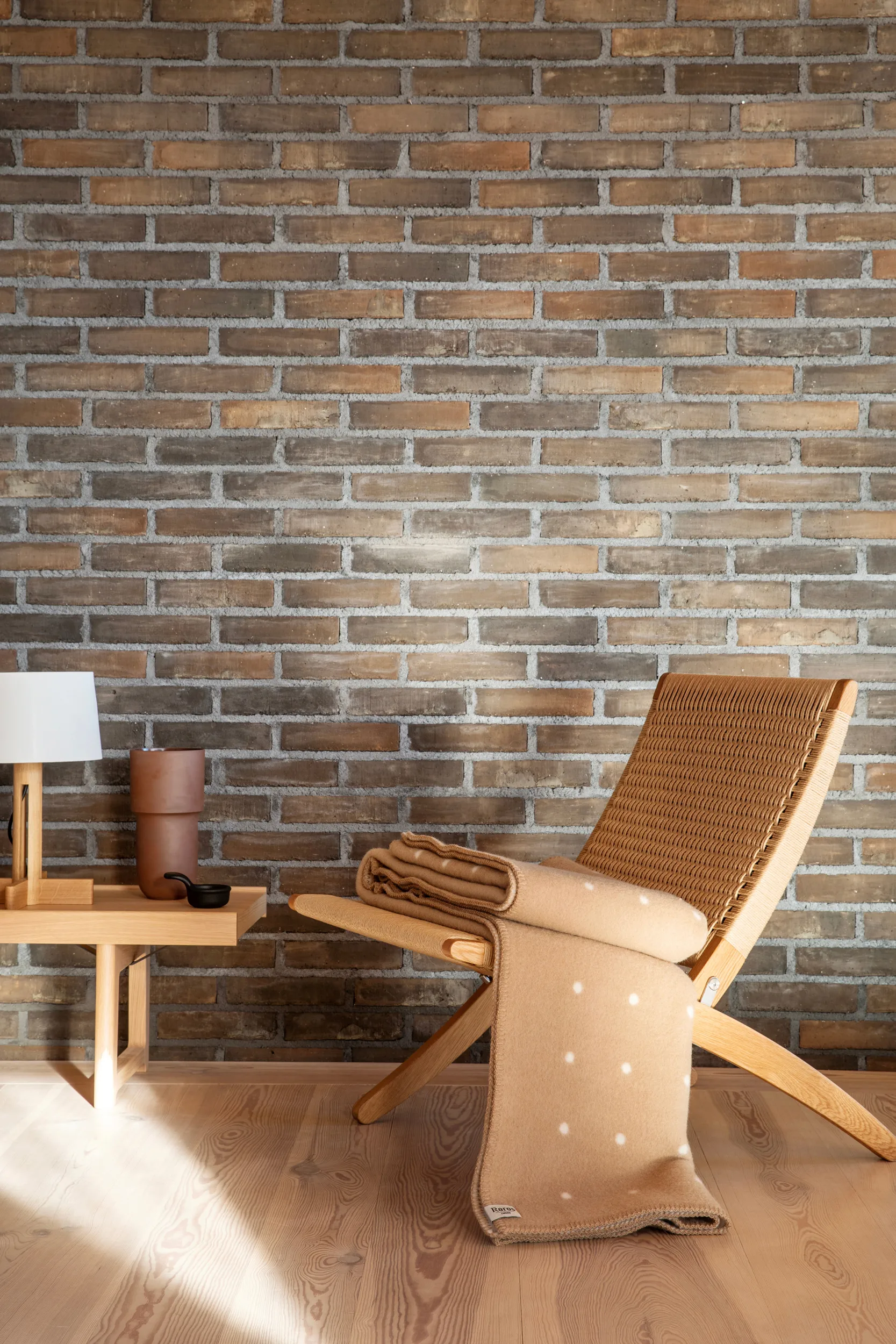 Pastille filt 135x200 cm, Mushroom Røros Tweed