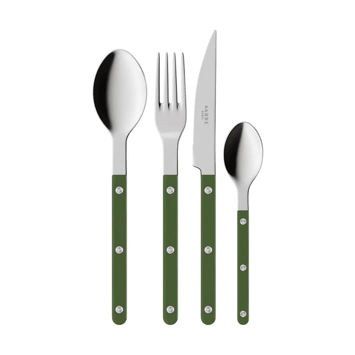 Bistrot solid bestickset 4 delar - Green - SABRE Paris
