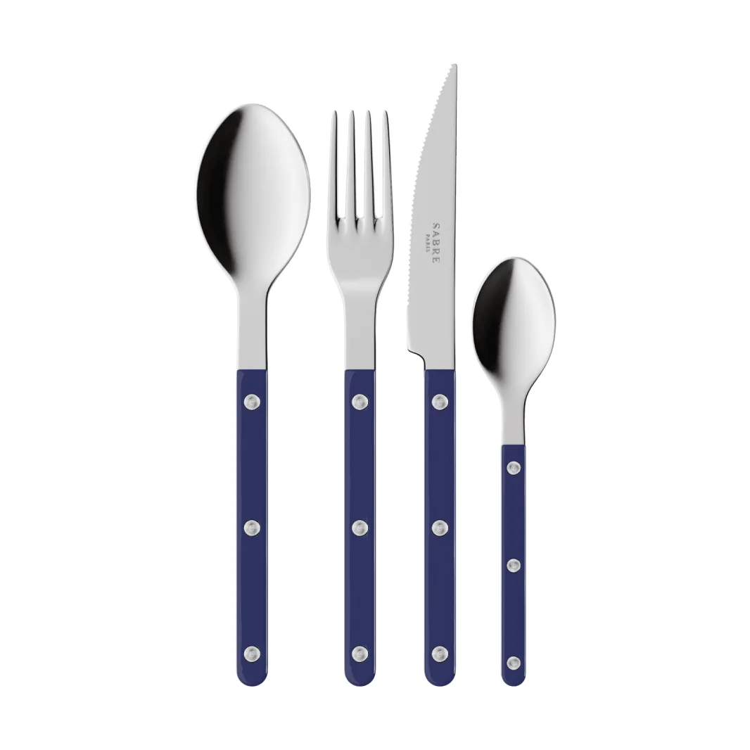 Bistrot solid bestickset 4 delar, Navy blue SABRE Paris