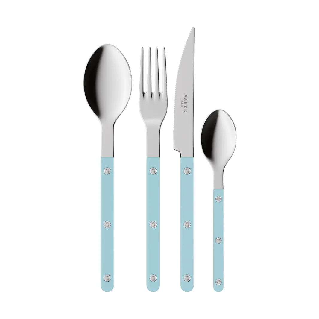Bistrot solid bestickset 4 delar, Pastel blue SABRE Paris