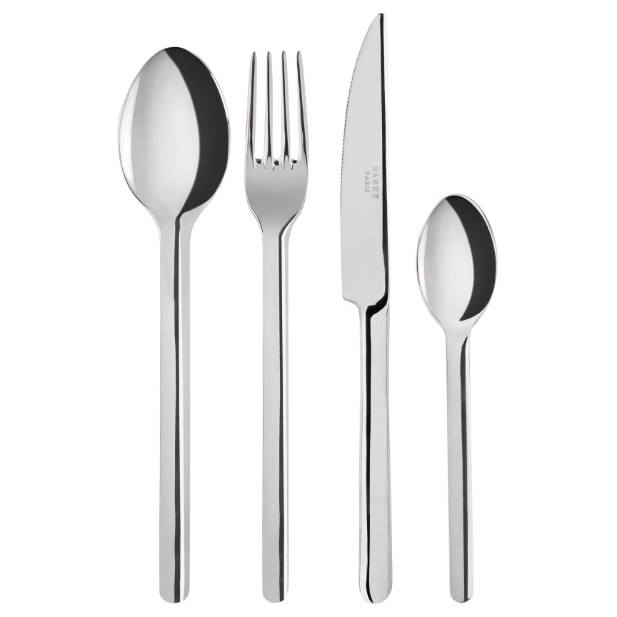 SABRE Paris Loft bestick 24 delar Brilliant | Skandinavisk Design | Bestickset | Silverfärgad