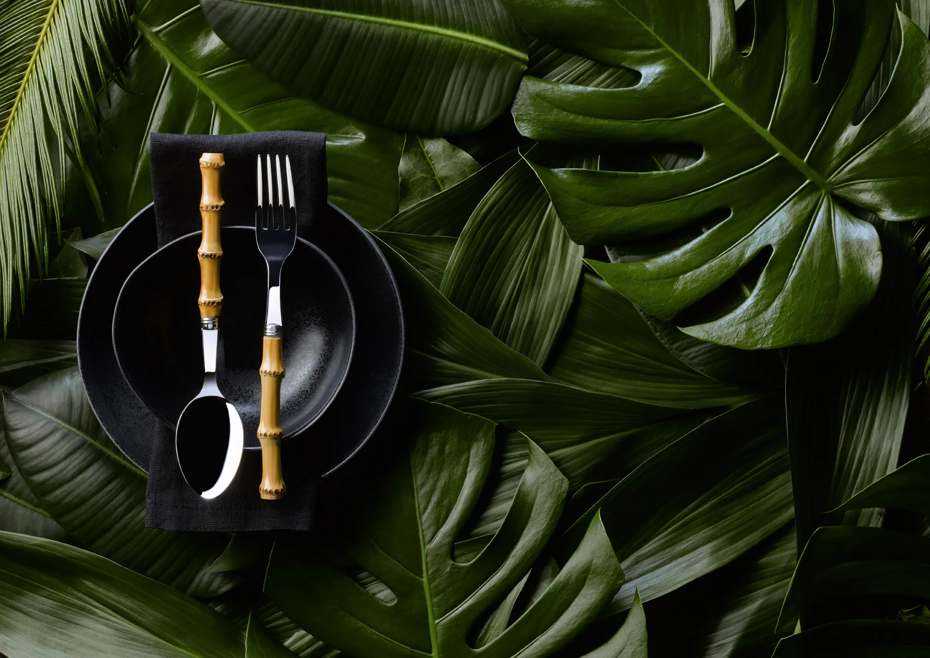 Panda bestickset 24 delar, Rostfritt stål-bambu SABRE Paris