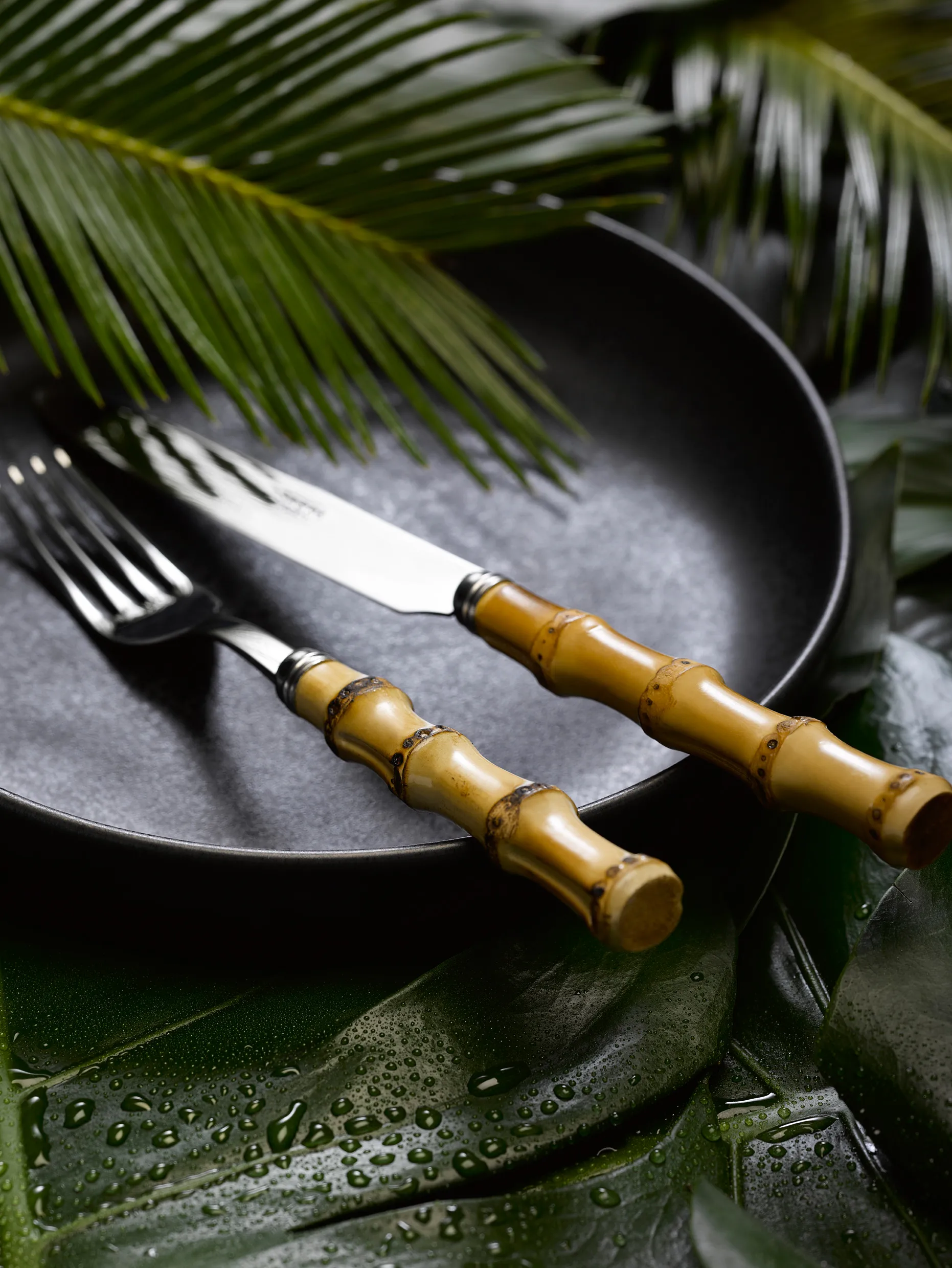 Panda matgaffel, Rostfritt stål-bambu SABRE Paris