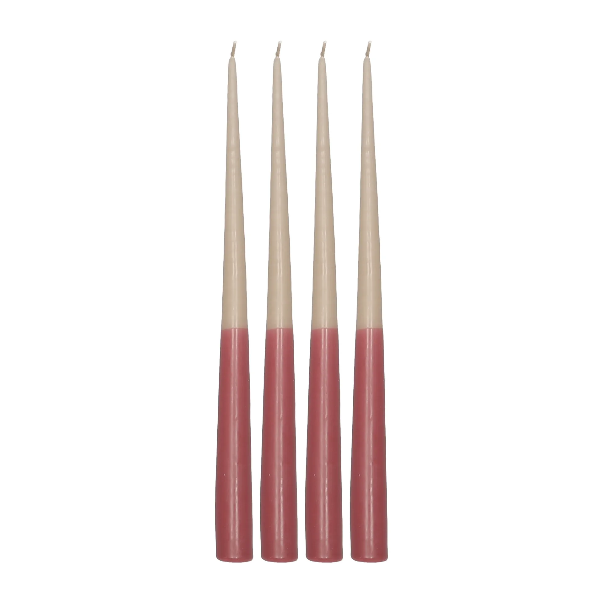 Affinity antikljus tvåfärgade 4-pack 32cm, Beige-red Scandi Essentials