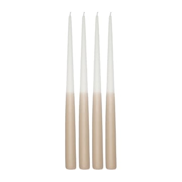 Affinity antikljus tvåfärgade 4-pack 32cm - White-sand - Scandi Essentials