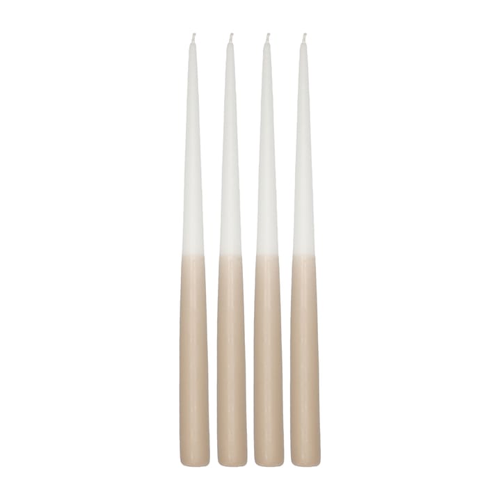 Affinity antikljus tv�åfärgade 4-pack 32cm - White-sand - Scandi Essentials
