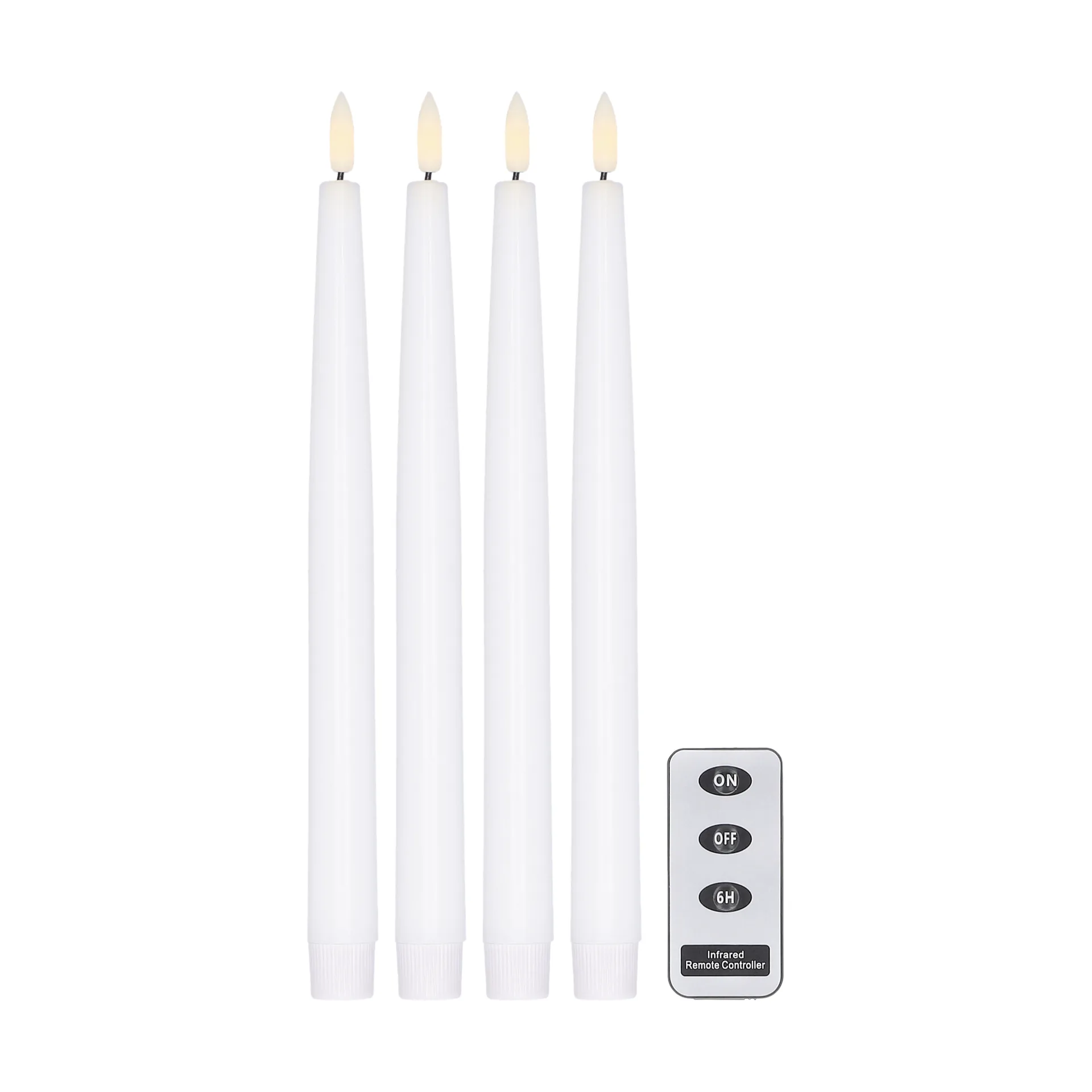 Bright LED-ljus 28,5 cm 4-pack med fjärrkontroll, Vit Scandi Essentials