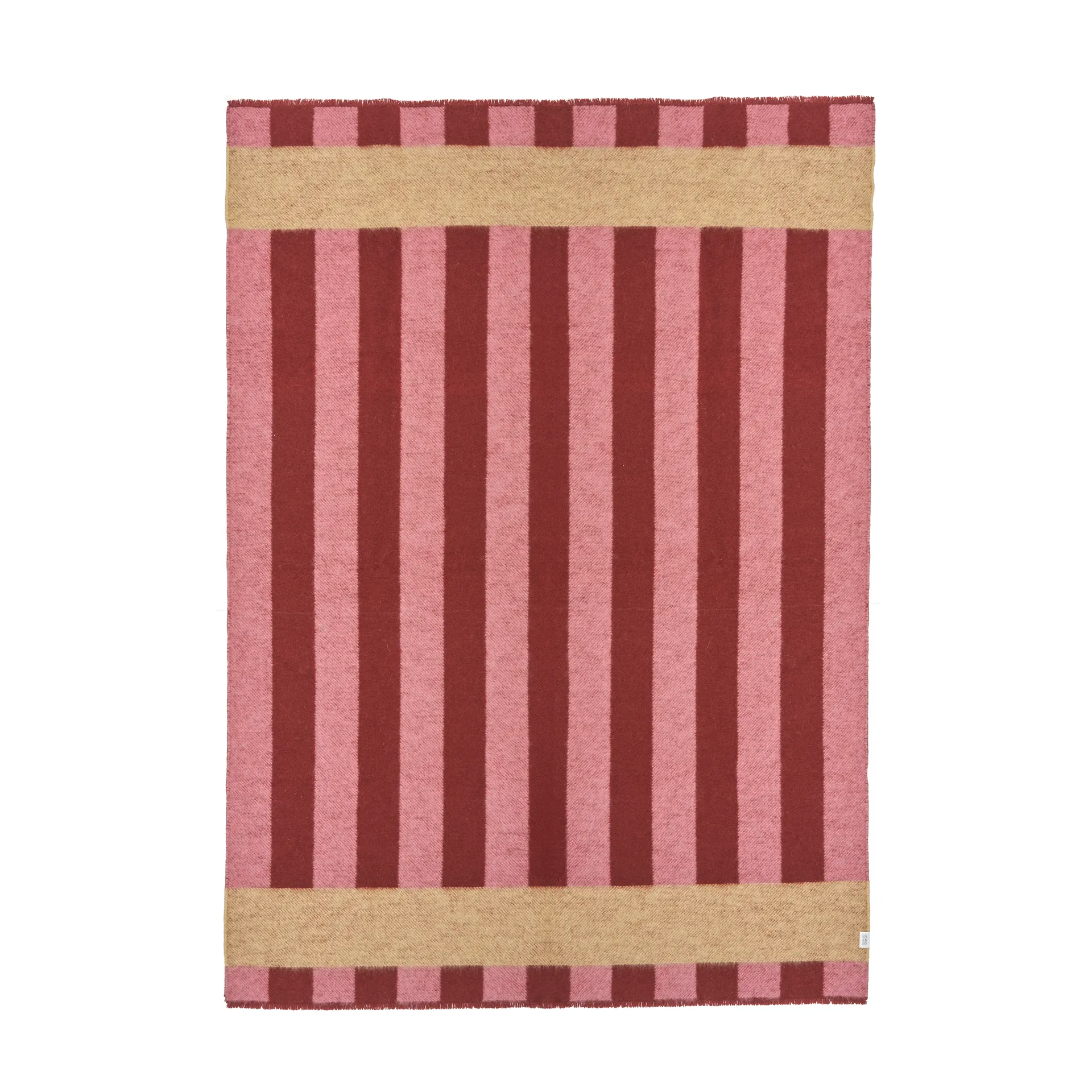 Aisles ullpläd 130x180 cm, Röd Scandi Living
