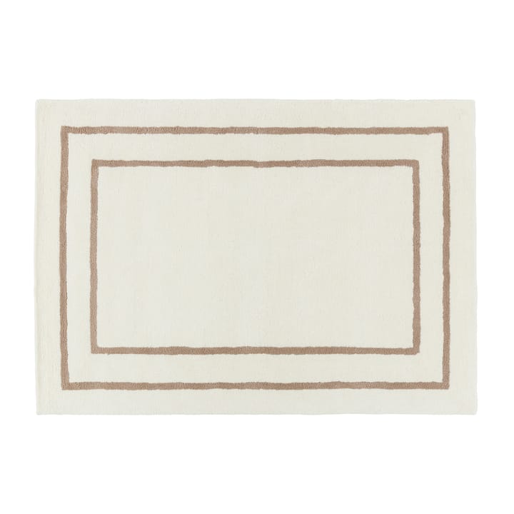Borders ullmatta - Vit-beige 200x300 cm - Scandi Living