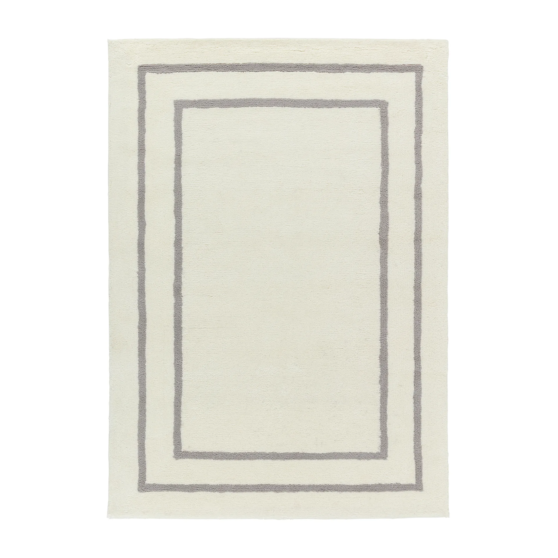 Borders ullmatta, Vit-grå 200x300 cm Scandi Living