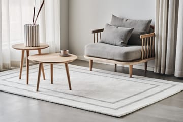 Borders ullmatta - Vit-grå 200x300 cm - Scandi Living