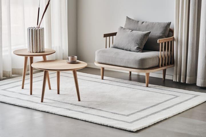Borders ullmatta, Vit-grå 200x300 cm Scandi Living
