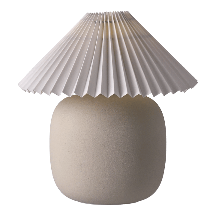 Boulder bordslampa 29 cm beige-pleated white Scandi Living