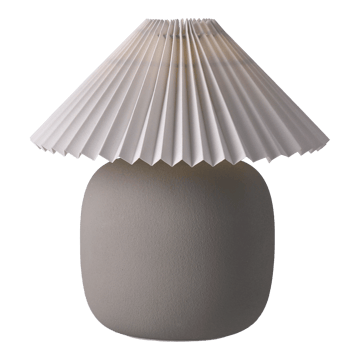 Boulder bordslampa 29 cm grey-pleated white - undefined - Scandi Living