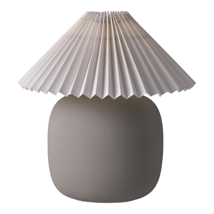 Boulder bordslampa 29 cm grey-pleated white Scandi Living