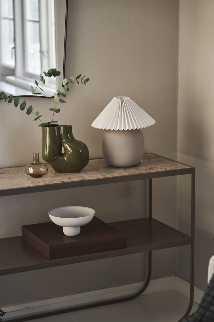 Boulder bordslampa 29 cm grey-pleated white Scandi Living