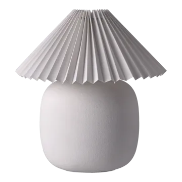 Boulder bordslampa 29 cm white-pleated white - Scandi Living