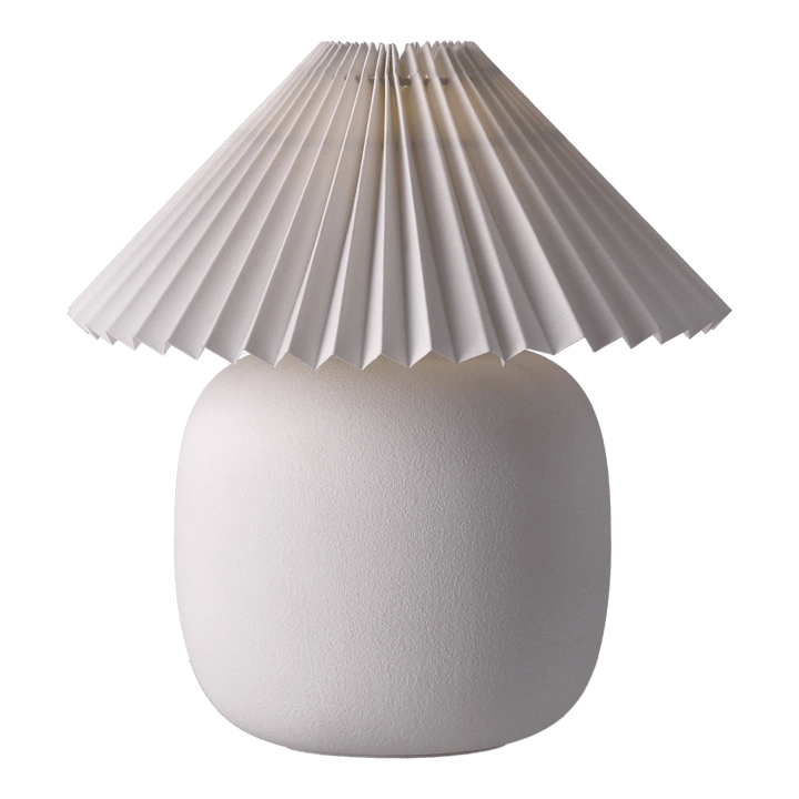 Boulder bordslampa 29 cm white-pleated white Scandi Living