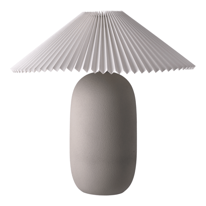 Boulder bordslampa 48 cm grey-pleated white - Lampfot - Scandi Living