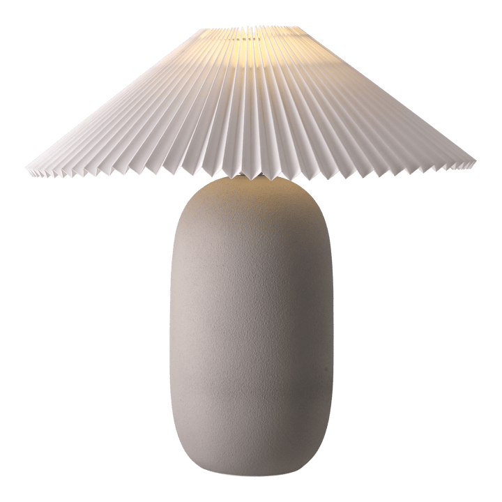 Boulder bordslampa 48 cm grey-pleated white - Lampfot - Scandi Living
