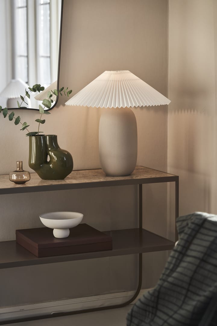 Boulder bordslampa 48 cm grey-pleated white Scandi Living
