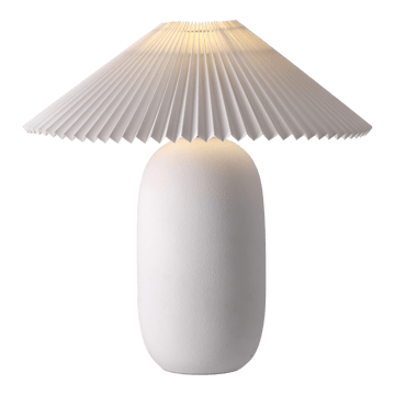 Boulder bordslampa 48 cm white-pleated white - undefined - Scandi Living