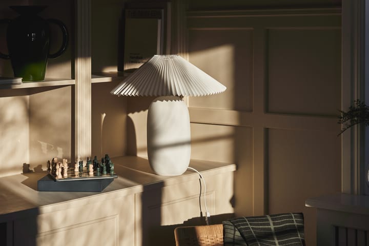 Boulder bordslampa 48 cm white-pleated white Scandi Living