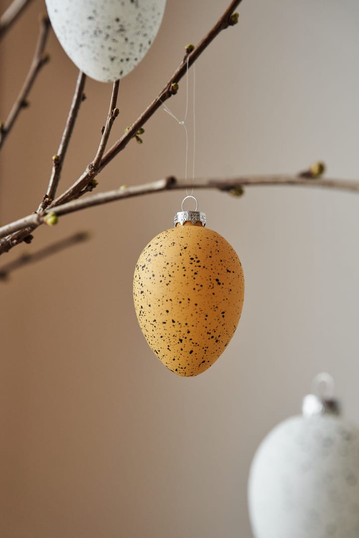 Brooding påskägg glas 8 cm 6-pack, Gul Scandi Living