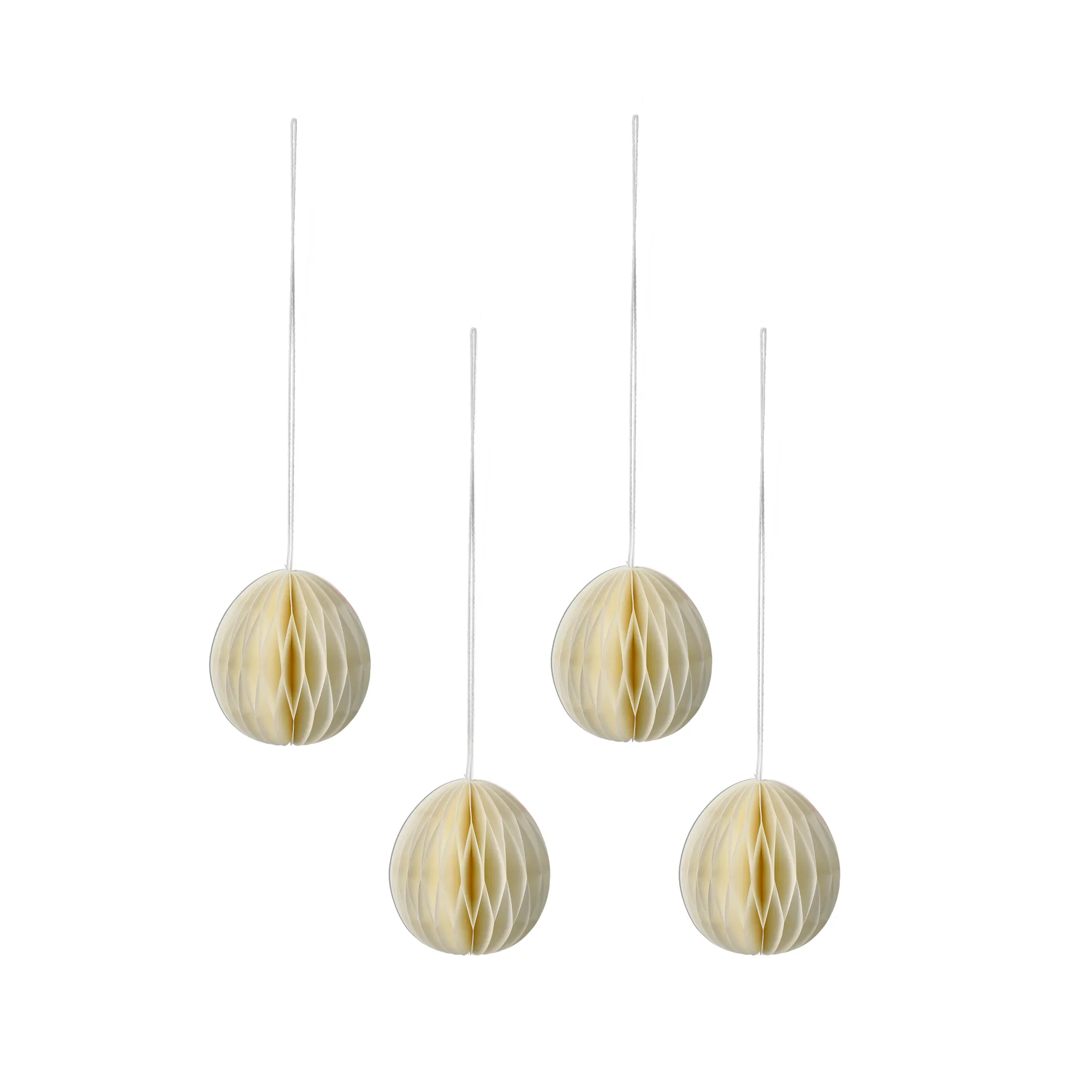 Brooding påskägg papper 8,5 cm 4-pack, Beige Scandi Living