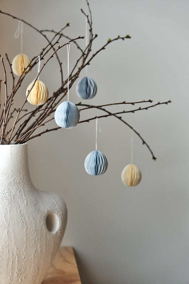 Brooding påskägg papper 8,5 cm 4-pack, Gul Scandi Living