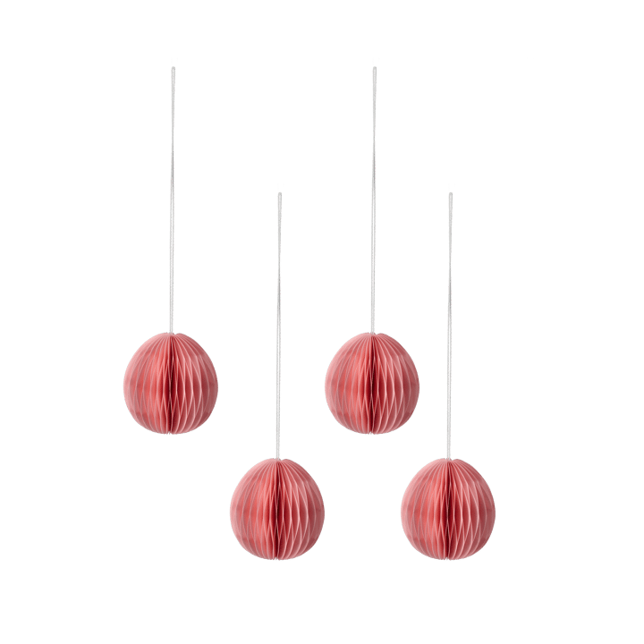 Brooding påskägg papper 8,5 cm 4-pack, Rosa Scandi Living