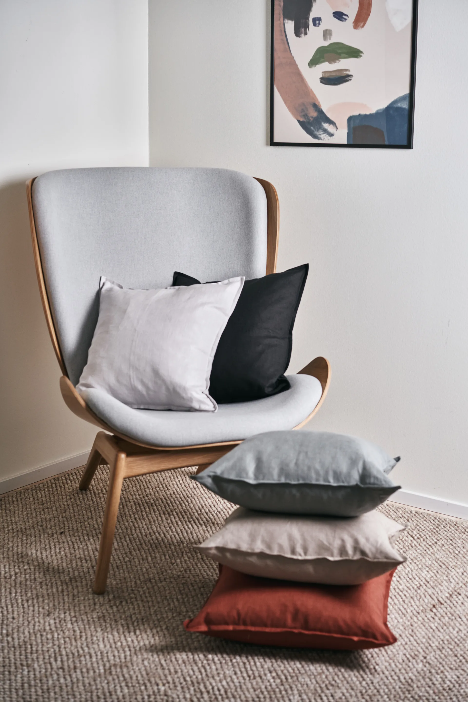 Calm kuddfodral linne 50x50 cm, Carbon Scandi Living