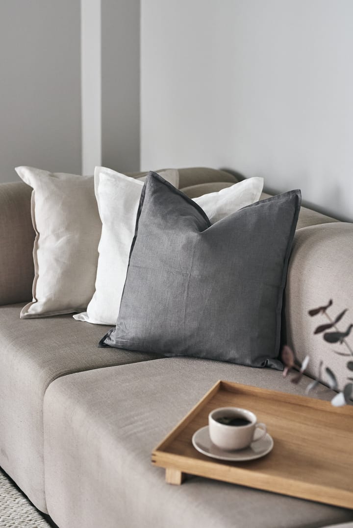 Calm kuddfodral linne 50x50 cm, Charcoal  Scandi Living