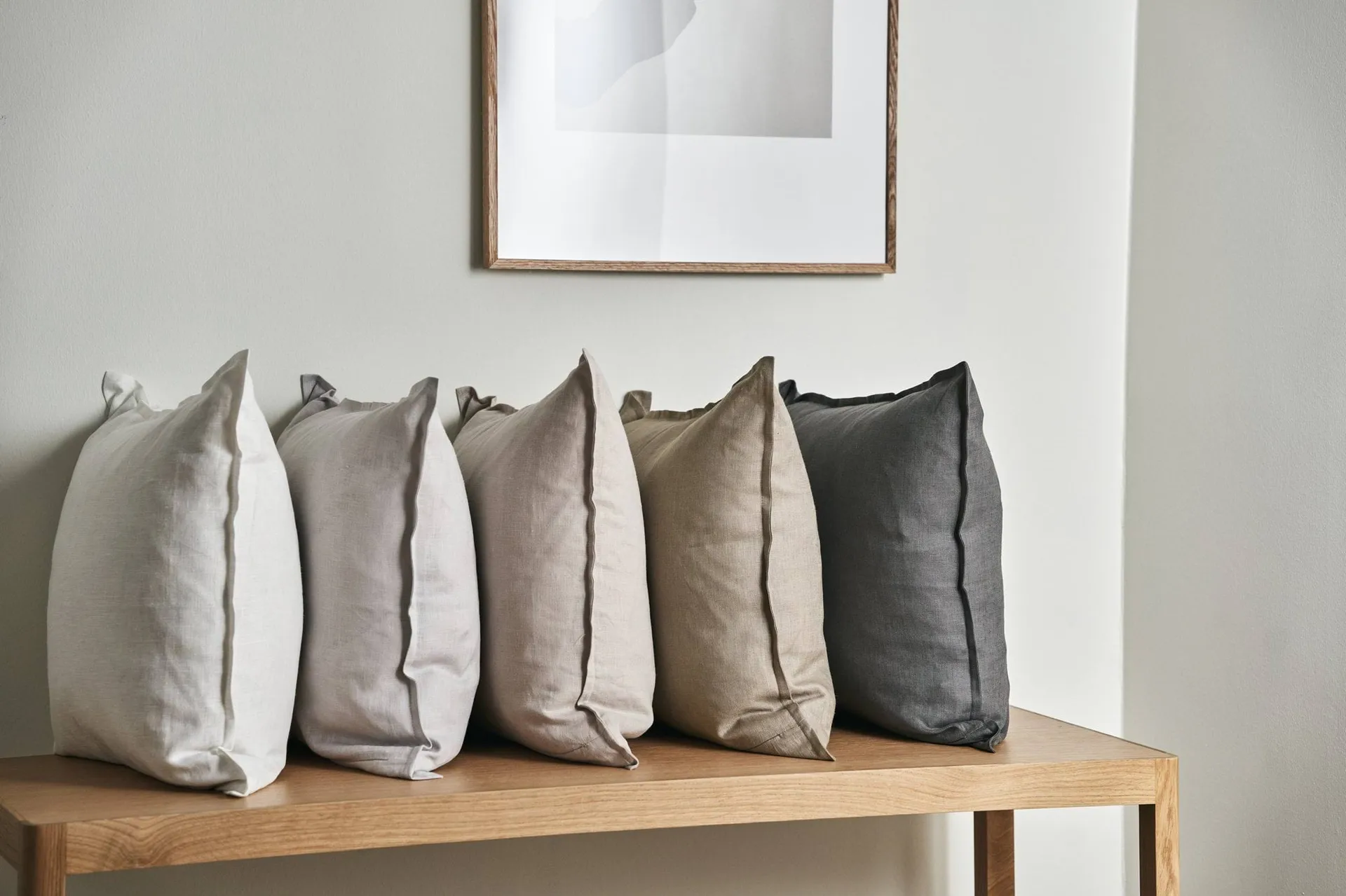 Calm kuddfodral linne 50x50 cm, Sand  Scandi Living